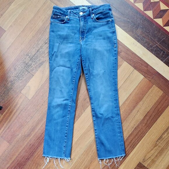 Good American Medium Wash Straight Leg Jeans Size 2/26 - Picture 5 of 16